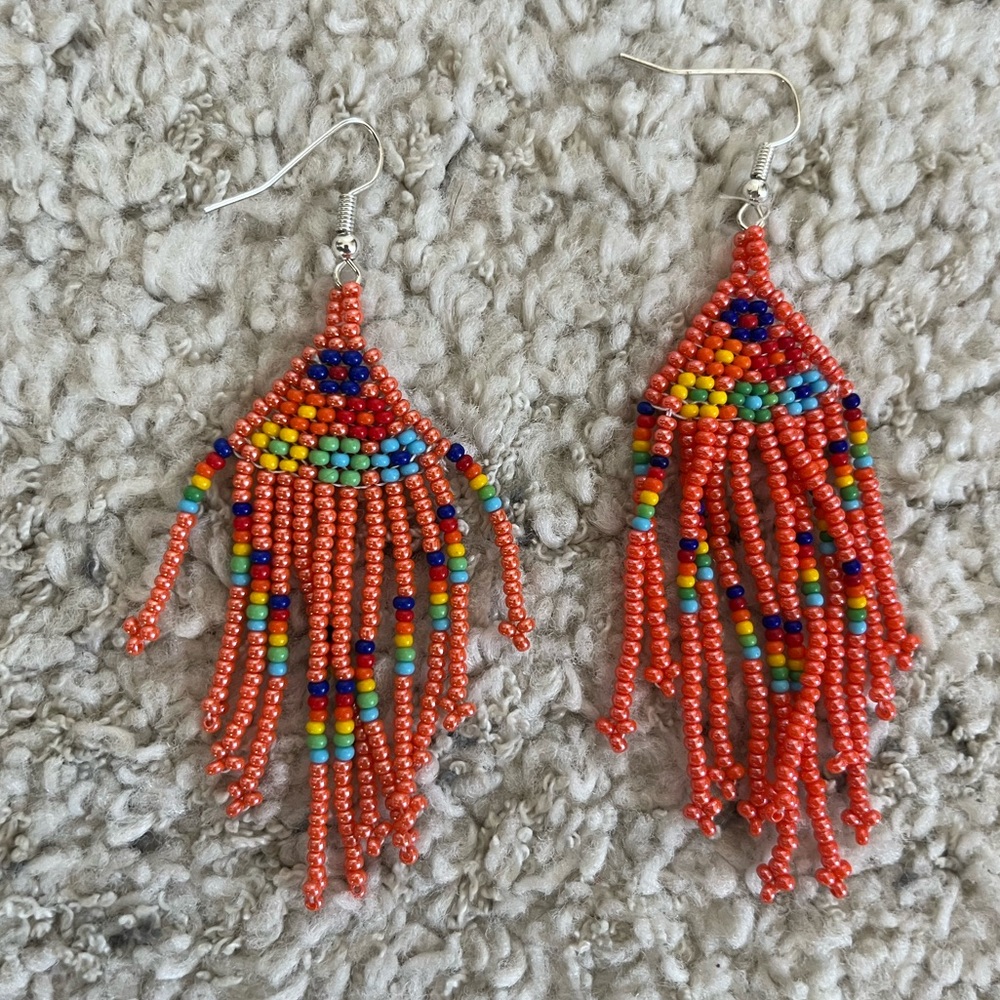 Handmade Traditional Mexican Necklace and Earrings - Picture 4 of 6